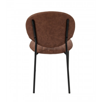 Scaun living, tapitat cu piele ecologica, s-178, cafeniu - Img 4