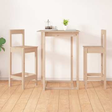 Scaune de bar, 2 buc., 40x41,5x112 cm, lemn masiv de pin - Img 1