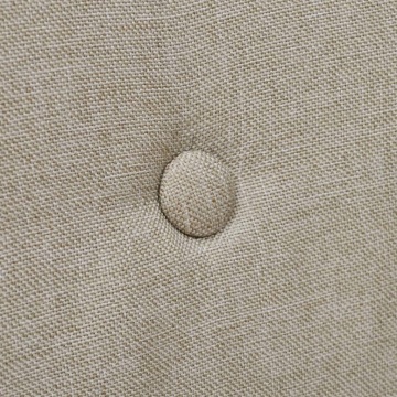 Scaune de bucătărie, 2 buc, bej, textil & lemn de stejar masiv - Img 6