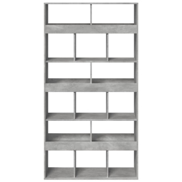 Separator de cameră, gri beton, 100x33x187,5 cm, lemn prelucrat - Img 4
