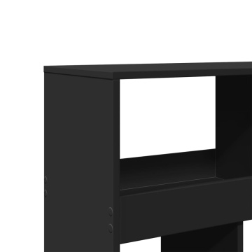 Separator de cameră, negru, 100x33x187,5 cm, lemn prelucrat - Img 6