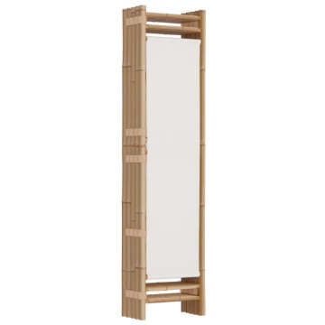Separator de cameră pliabil cu 5 panouri 200 cm bambus și pânză - Img 5