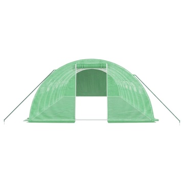 Seră cu cadru din oțel, verde, 32 m², 8x4x2 m - Img 4