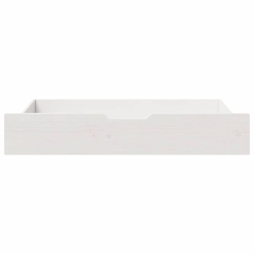 Sertare de pat, 2 buc., 90x55x16 cm, alb, lemn masiv de pin - Img 3