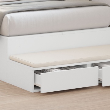 Sertare pentru pat Alb 80x36,5x16,5 cm Din Lemn Compus - Img 4