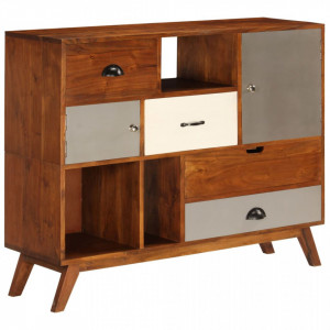 Servantă, 115 x 35 x 86 cm, lemn masiv de acacia - Img 5