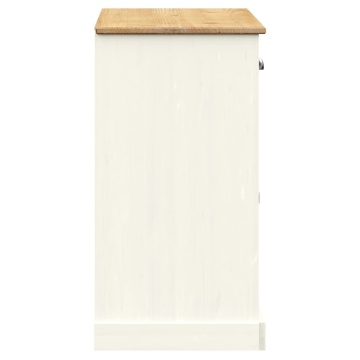 Servantă cu sertare VIGO, alb, 113x40x75 cm, lemn masiv de pin - Img 5