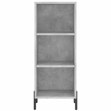 Servantă, gri beton, 34,5x32,5x90 cm, lemn prelucrat - Img 4