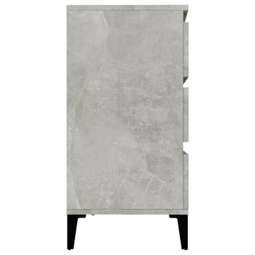 Servantă, gri beton, 60x35x70 cm, lemn prelucrat - Img 5