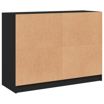 Servantă, negru, 102x37x75,5 cm, lemn prelucrat - Img 7
