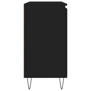 Servantă, negru, 104x35x70 cm, lemn prelucrat - Img 6