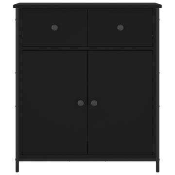 Servantă, negru, 70x30x80 cm, lemn prelucrat - Img 5