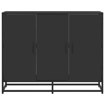 Servantă, negru, 94x35x76 cm, lemn prelucrat - Img 4
