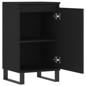 Servante, 2 buc., negru, 40x35x70 cm, lemn prelucrat - Img 6