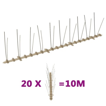 Set bandă cu țepi antipăsări cu 2 rânduri 20 buc. plastic 10 m - Img 1