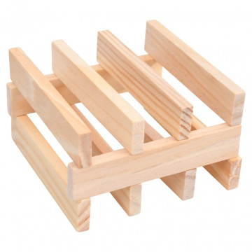 Set bloc de construit din lemn, 150 de bucăți, lemn masiv pin - Img 3