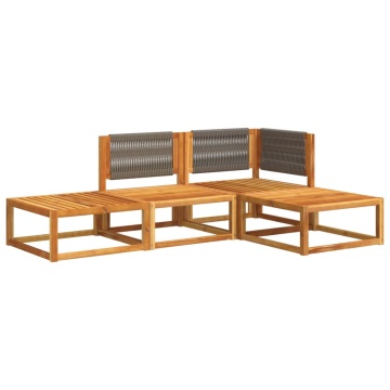 Set canapele de grădină cu perne, 4 piese, lemn masiv de acacia - Img 3