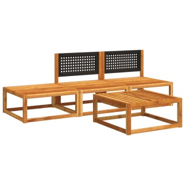 Set canapele de grădină cu perne, 4 piese, lemn masiv de acacia - Img 3