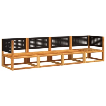Set canapele de grădină cu perne, 4 piese, lemn masiv de acacia - Img 3
