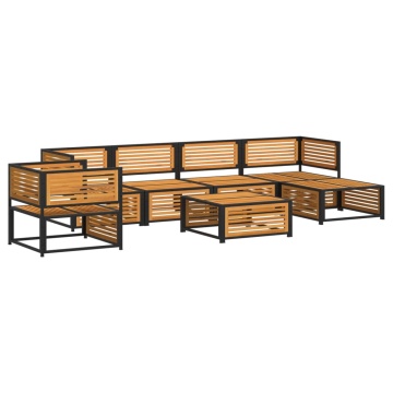Set canapele grădină cu perne, 7 piese, lemn masiv acacia - Img 3