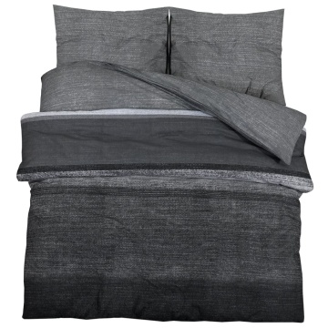 Set cu husă de pilotă, gri închis, 260x220 cm, bumbac - Img 2