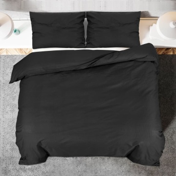 Set cu husă de pilotă, negru, 200x200 cm, microfibră - Img 8
