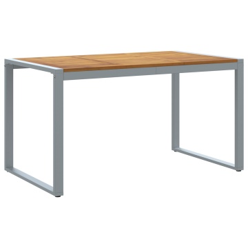 Set de dining pentru grădină 7 piese din lemn masiv de acacia și metal - Img 4