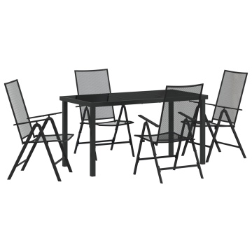 Set de Dining pentru Grădină cu 5 Piese Oțel Antracit - Img 2