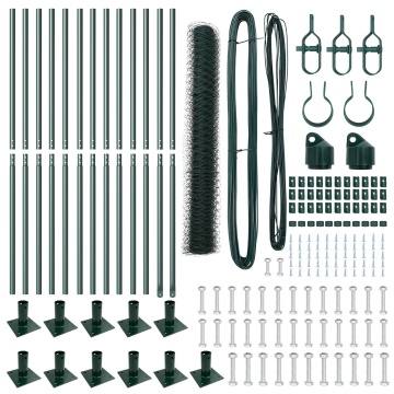 Set de Gard 2 buc Verde pădure Oțel 25 x 1 m Durabil - Img 4