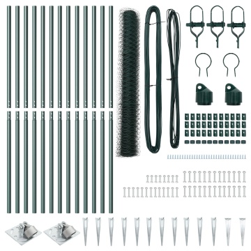 Set de Îngrădire 2 bucăți Verde Oțel 25 x 1.2 m Durabil - Img 4