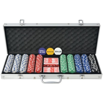 Set de poker cu 500 de jetoane din aluminiu - Img 1