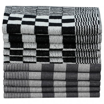 Set de prosoape, 20 buc., negru și alb, bumbac - Img 1
