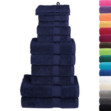Set de prosoape premium SOLUND, 12 piese, bleumarin, 600 g/m² - Img 2