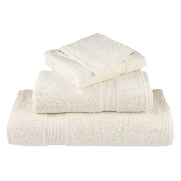 Set de prosoape premium SOLUND, 12 piese, crem, 600 g/m² - Img 4