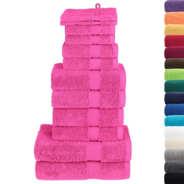 Set de prosoape premium SOLUND, 12 piese, roz, 600 g/m² - Img 2