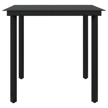 Set de servit masa pentru grădină, 5 piese, gri și negru - Img 8
