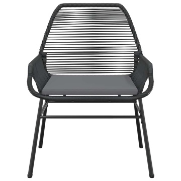 Set de sufragerie de grădină 5 piese neagră Sticlă Poly Rattan - Img 5