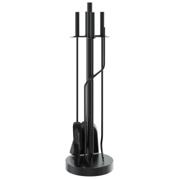 Set de unelte pentru șemineu, 5 piese, 18x66 cm, oțel - Img 5