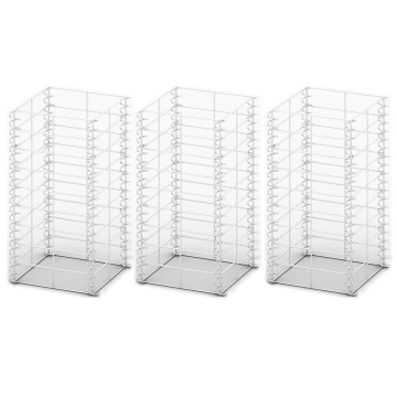 Set gabioane, 3 buc., sârmă galvanizată, 25 x 25 x 50 cm - Img 2