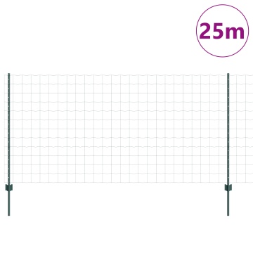 Set Gard de Grădină 2 Bucăți Verde metal cu PVC 25 x 1.2 m - Img 3