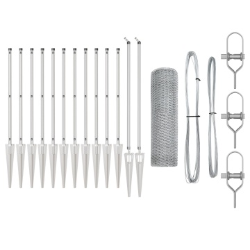 Set Gard Set de 2 Oțel galvanizat 25 x 0.5 m Rezistent - Img 2