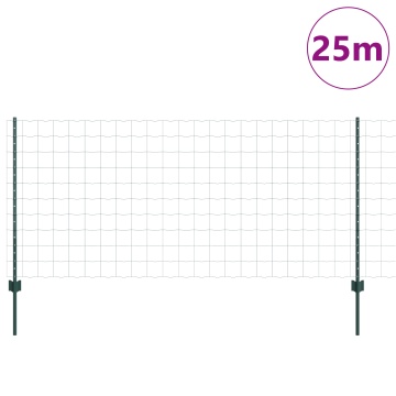 Set Gard Set de 2 Verde Oțel 25 x 1 m Durabil Gard de Grădină - Img 3