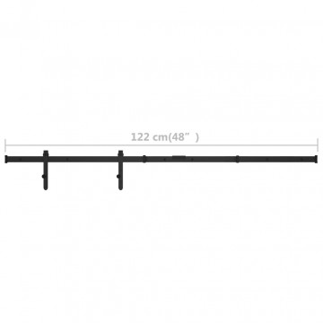 Set glisare ușă mini pentru dulap, oțel carbon, 122 cm - Img 5