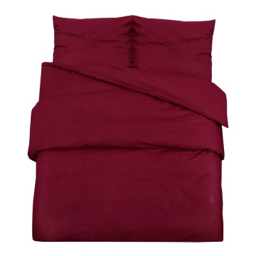 Set lenjerie cu husă de pilotă, bordo, 200x220 cm, bumbac - Img 2