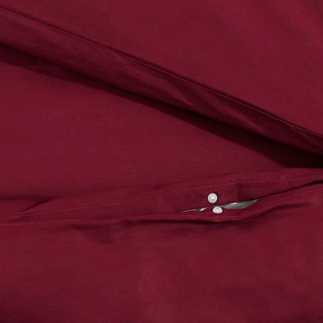 Set lenjerie cu husă de pilotă, bordo, 200x220 cm, bumbac - Img 7