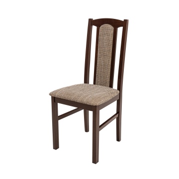 Set masa extensibila 120x150cm cu 4 scaune tapitate, mb-13 max5 si s-37 boss7 o2, nuc, lemn masiv, stofa - Img 6