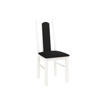 Set masa extensibila 120x150cm cu 4 scaune tapitate, mb-13 max5 si s-37 boss7 b22, alb, lemn masiv de fag, stofa - Img 4