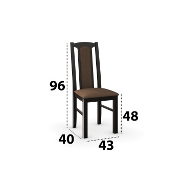 Set masa extensibila 120x150cm cu 4 scaune tapitate, mb-13 max5 si s-37 boss7 w15, wenge, lemn masiv, stofa - Img 5