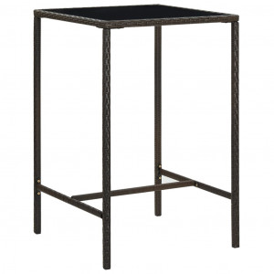 Set mobilier bar de grădină, 5 piese, maro, poliratan - Img 2