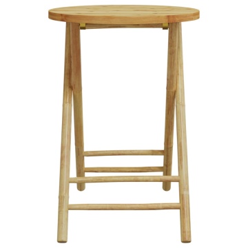 Set mobilier bistro, 3 piese, bambus - Img 5